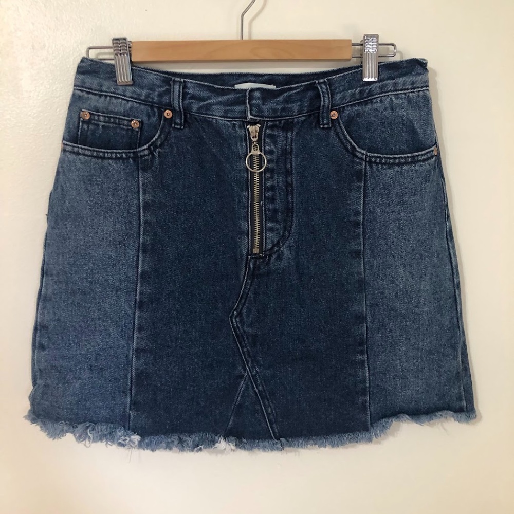 Dance & Marvel Frayed Jean Skirt